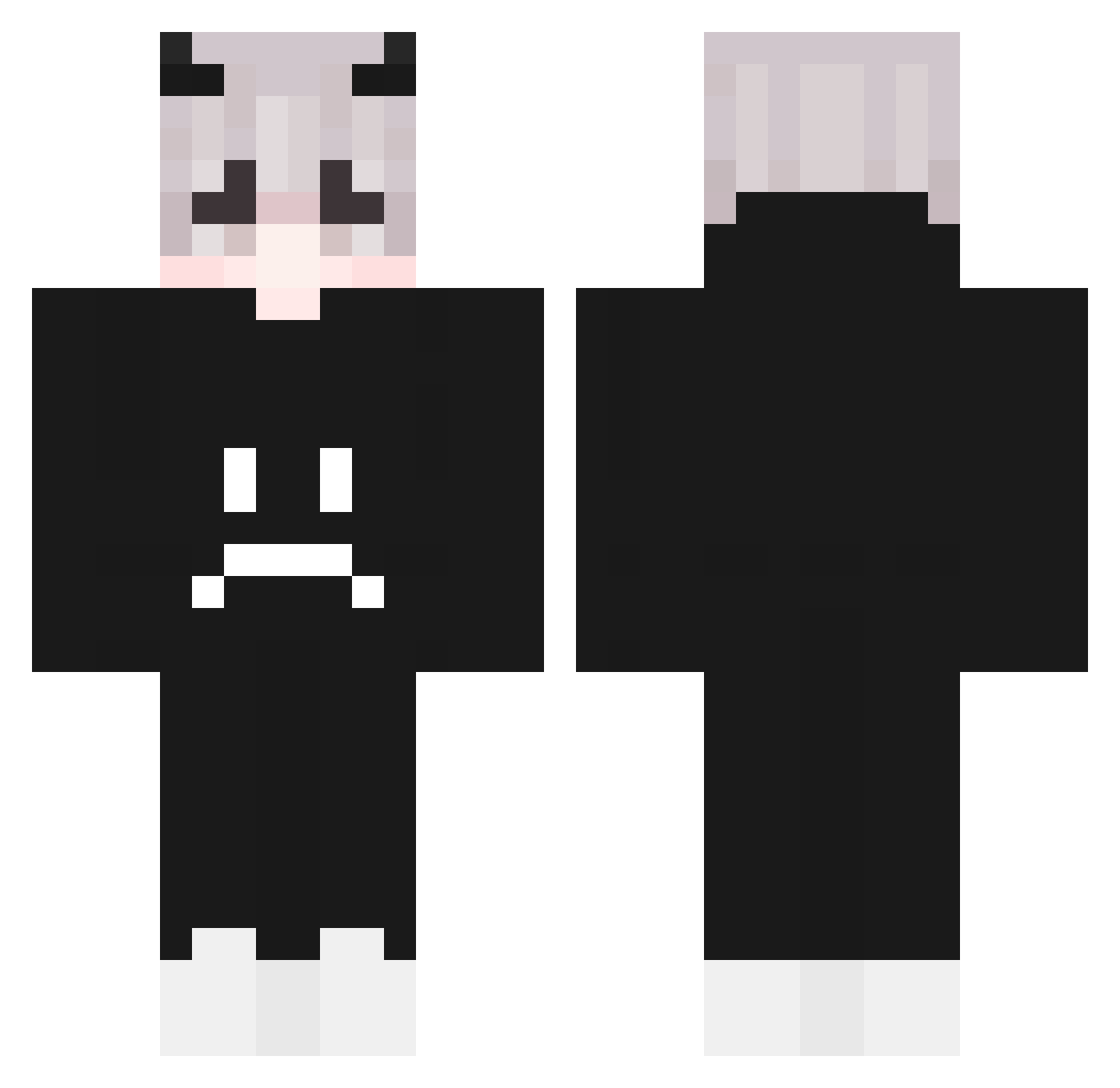 VerniceCeleste Minecraft skin, front and back view