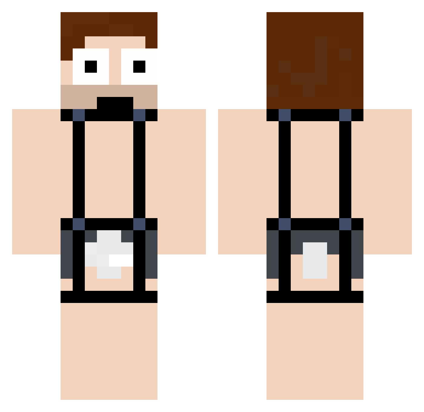 GGotBun Minecraft skin, front and back view