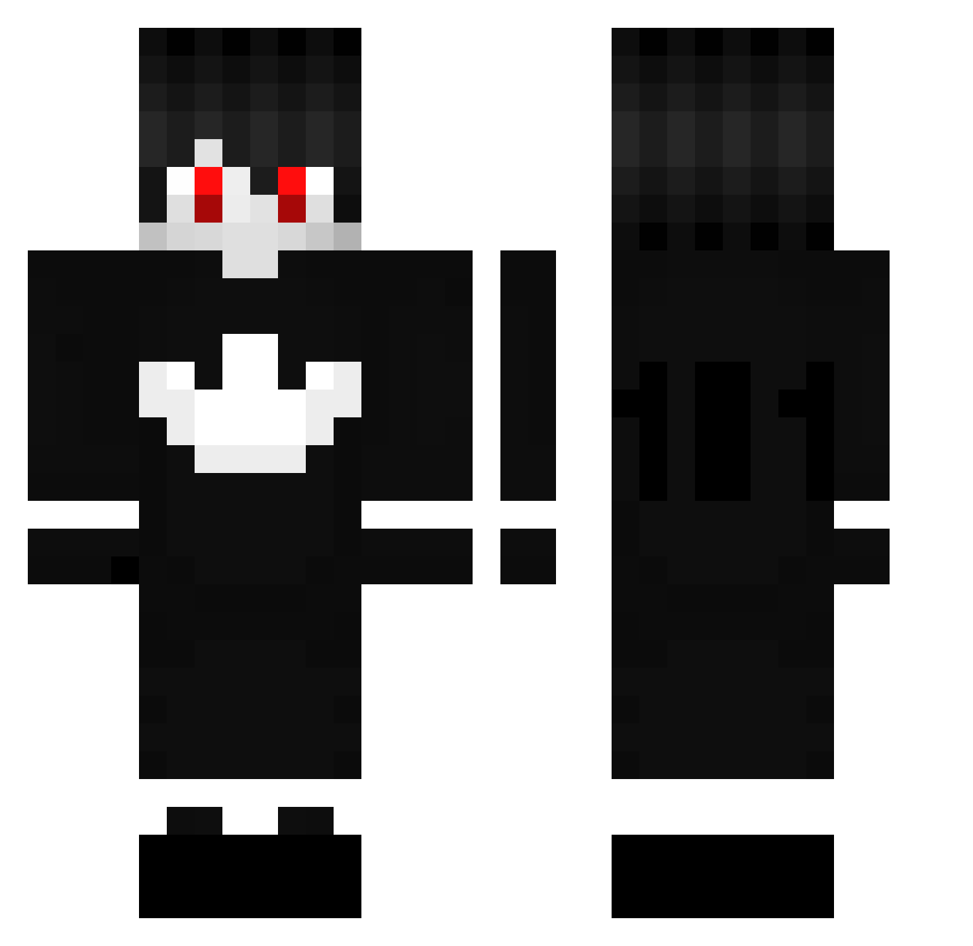 top_the_god Minecraft skin, front and back view