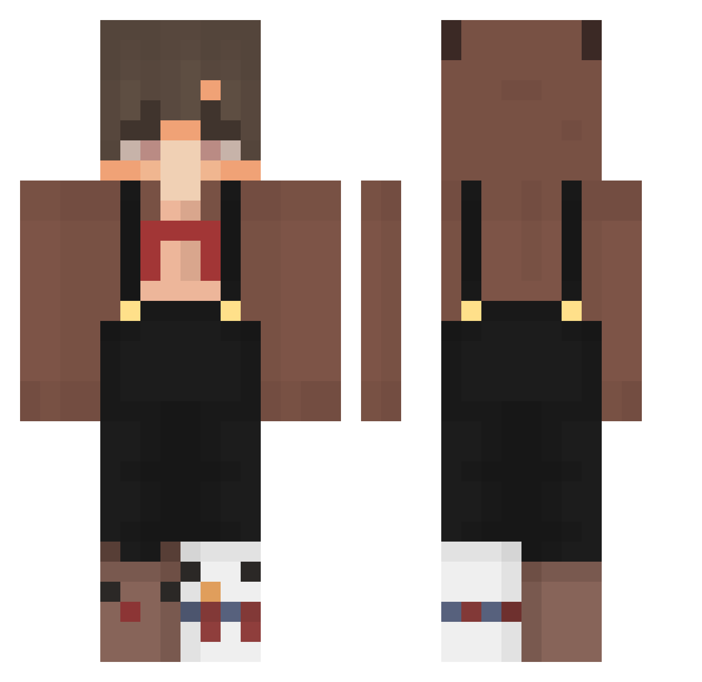 ST1LFF Minecraft skin, front and back view