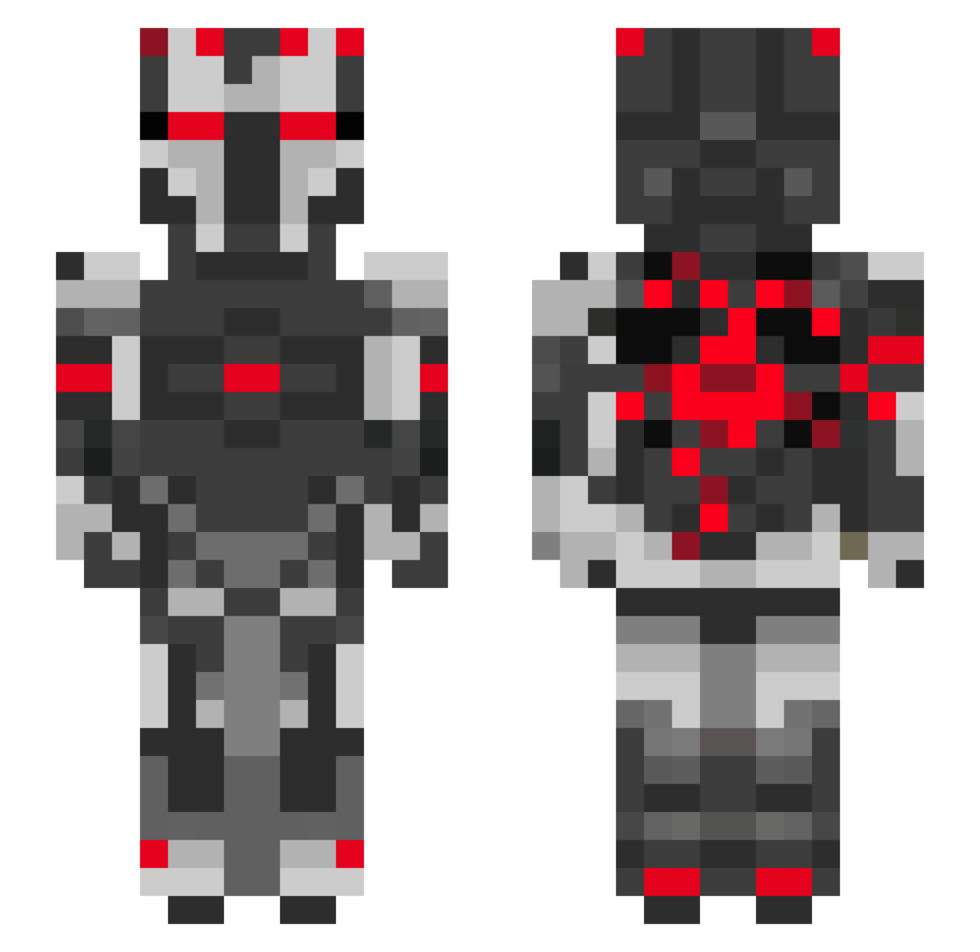 Sithgames461 Minecraft skin, front and back view