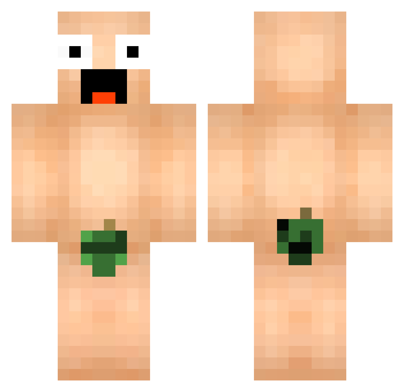 chapdingle Minecraft skin, front and back view