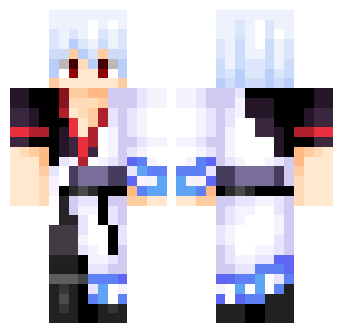 bob13542 Minecraft skin, front and back view