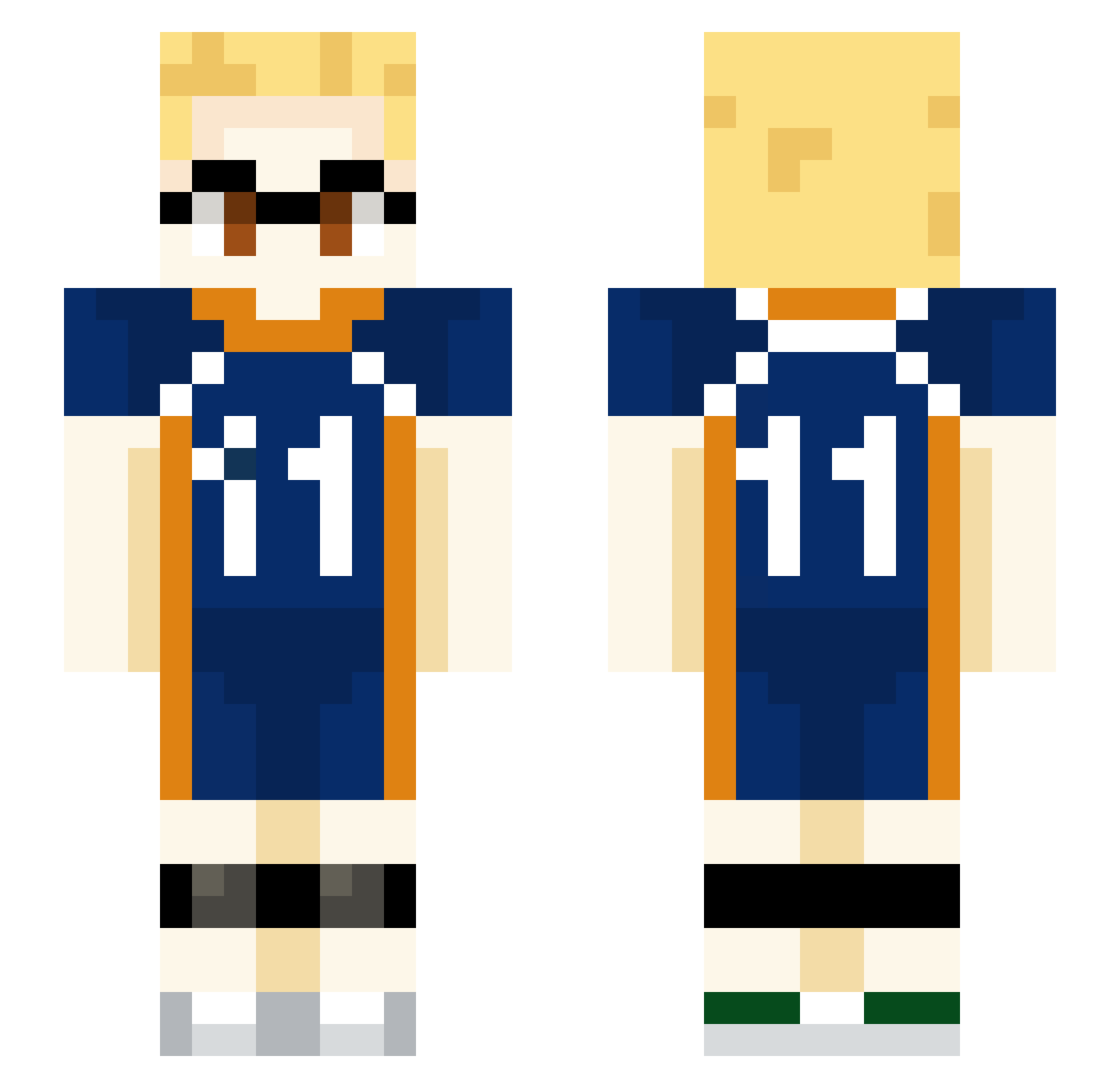 quiet_lesley Minecraft skin, front and back view