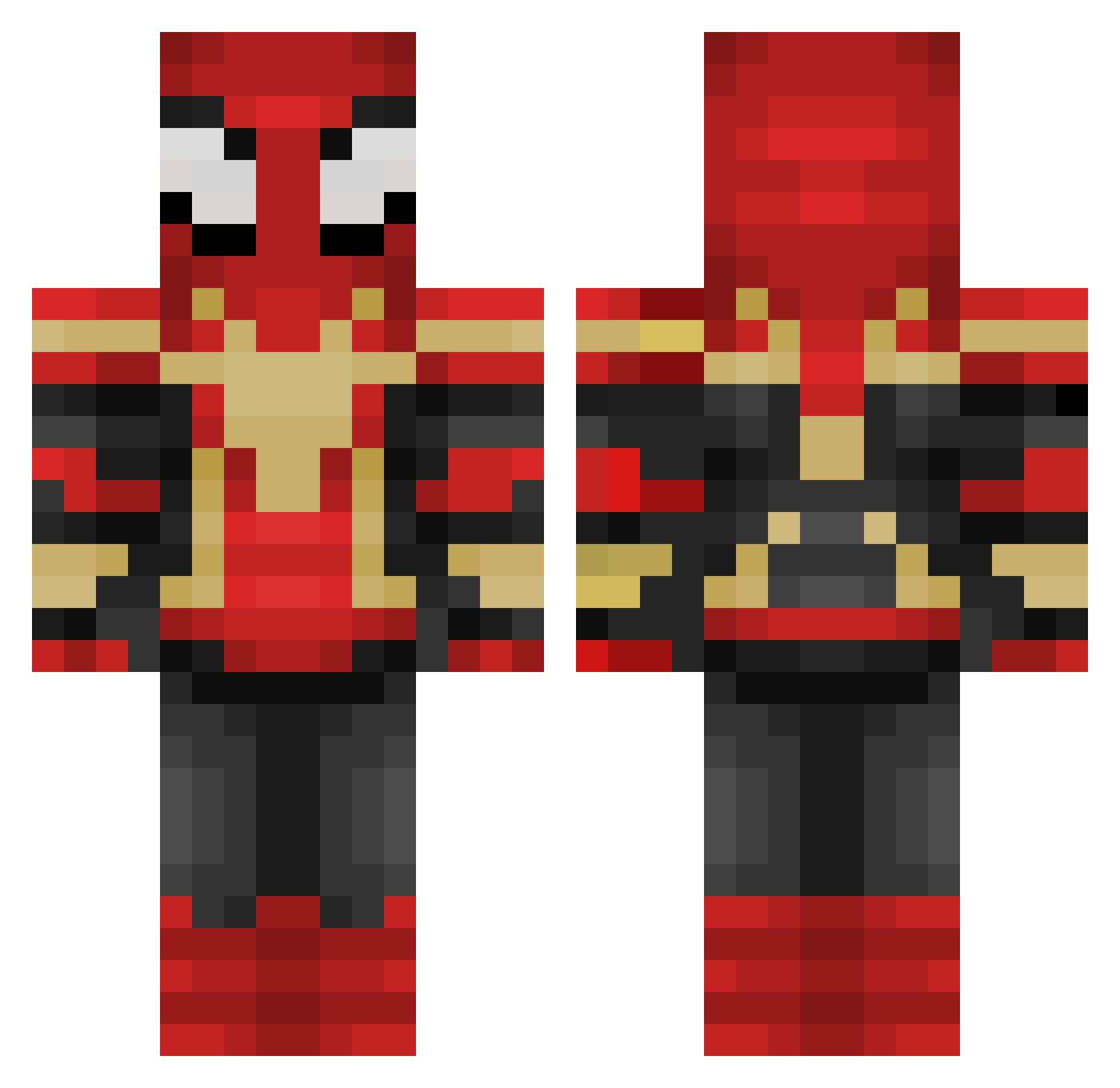 creep4 Minecraft skin, front and back view