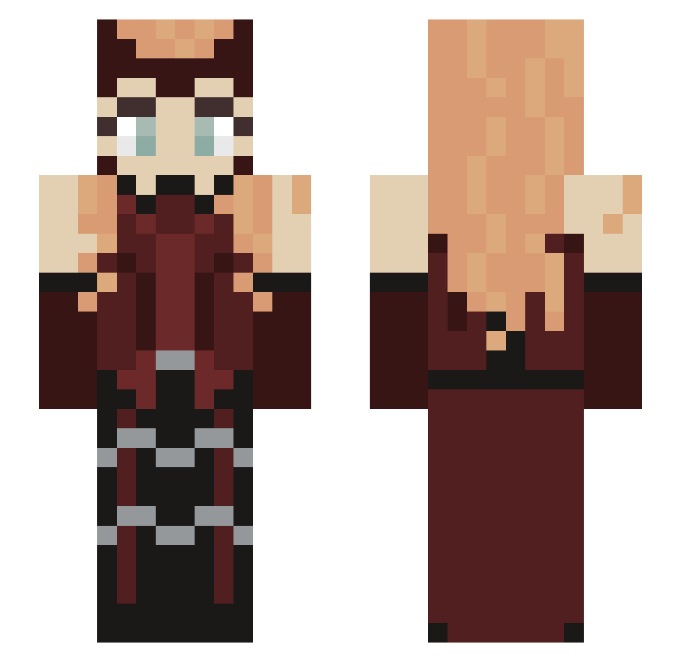 claireeeeeeee Minecraft skin, front and back view