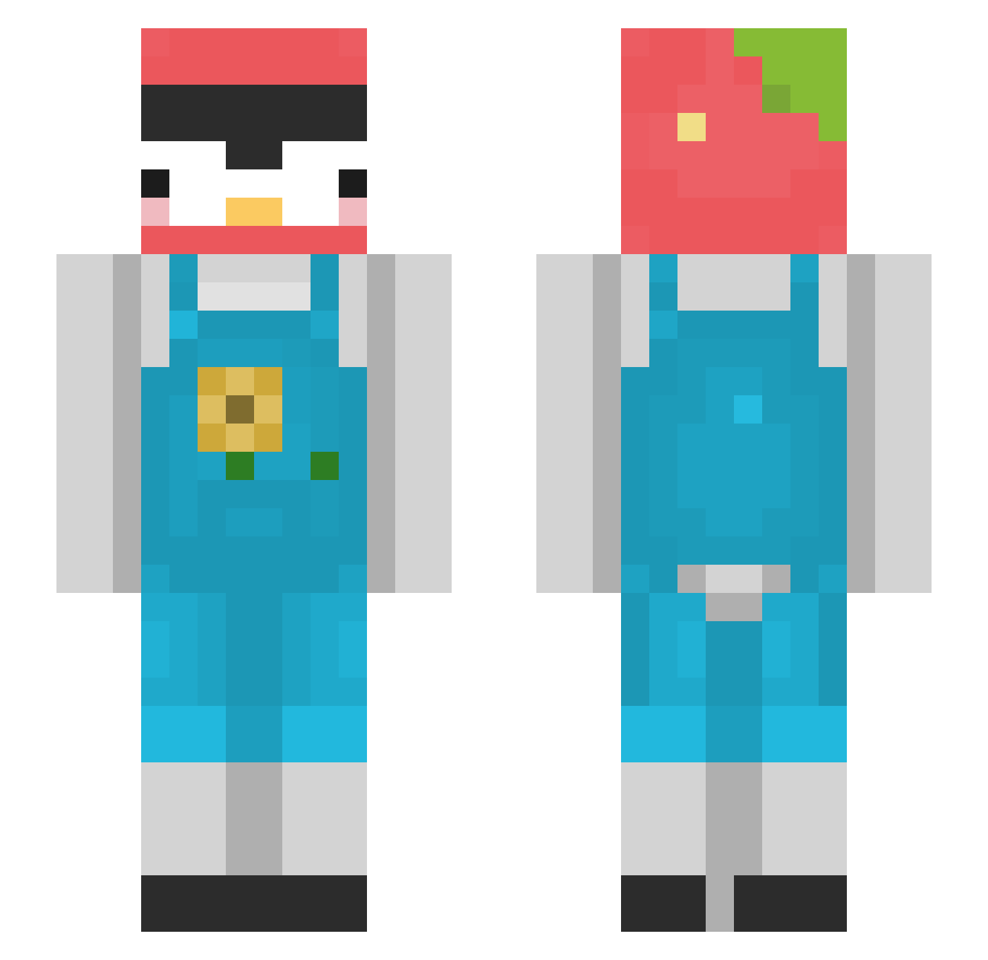 haileystarfish Minecraft skin, front and back view
