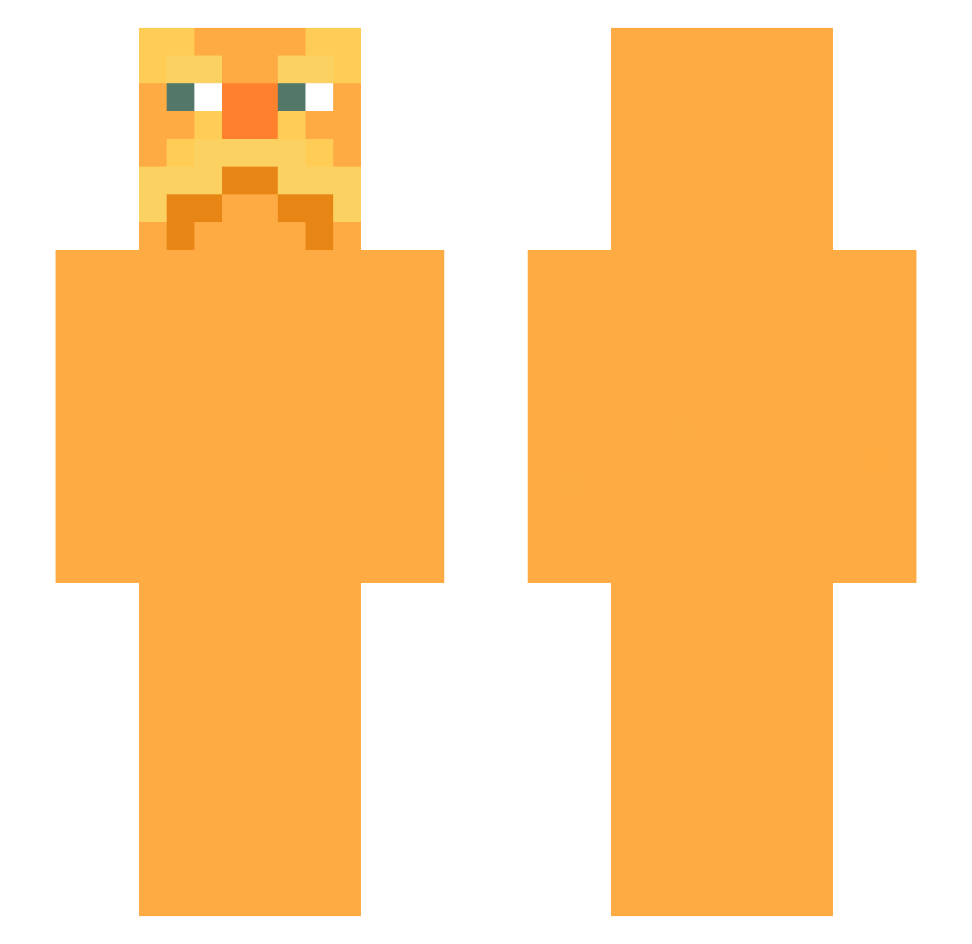 bellapalooza Minecraft skin, front and back view