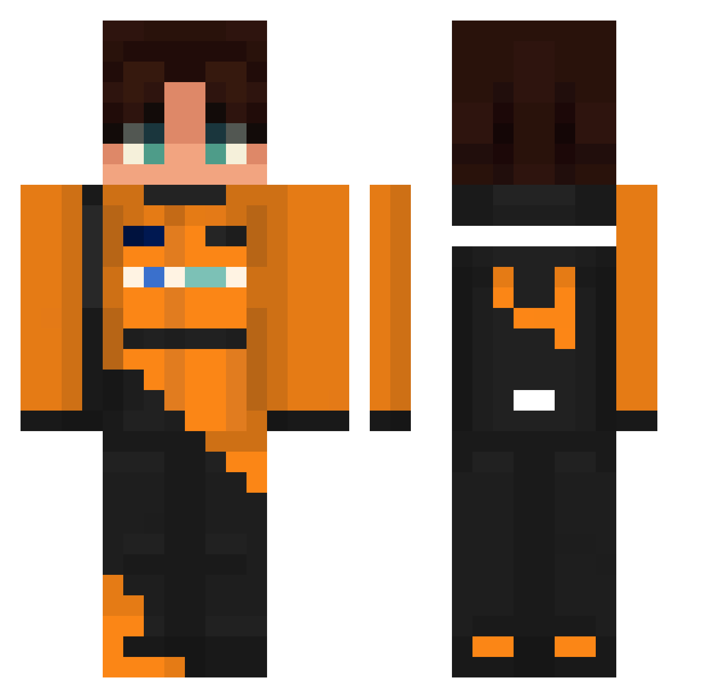 Il_Mega Minecraft skin, front and back view