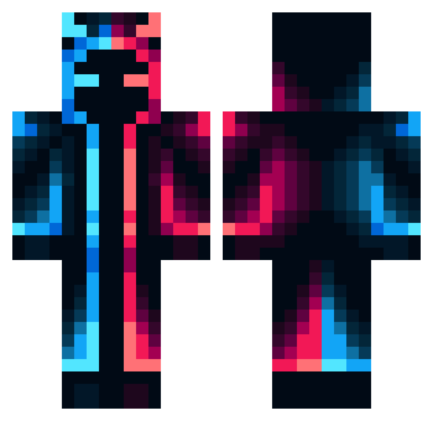chaos_galaxy_739 Minecraft skin, front and back view