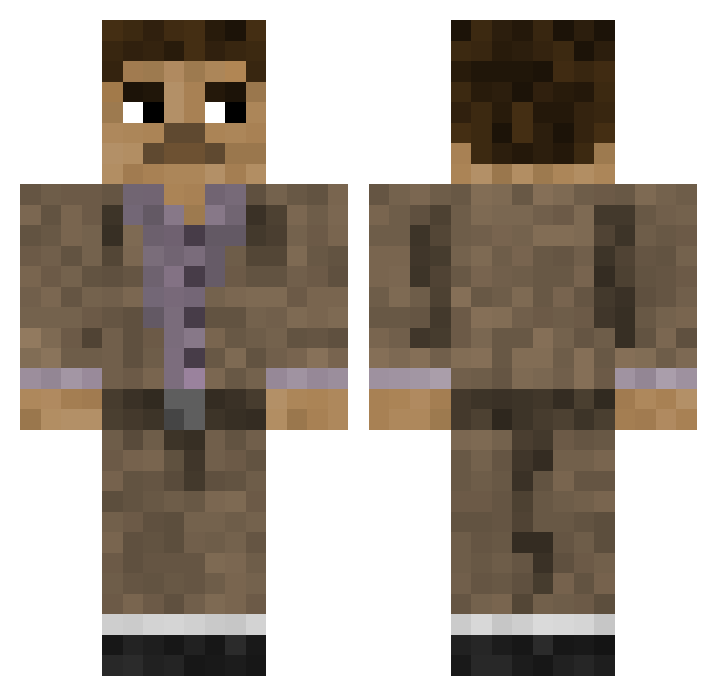 BARTOLIVES Minecraft skin, front and back view