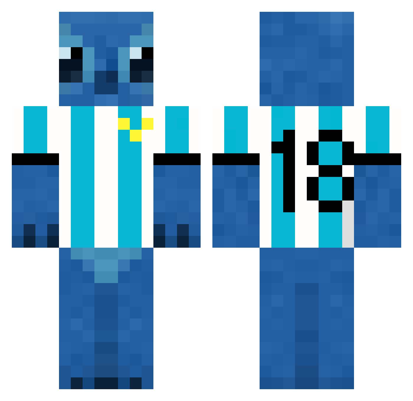 Doginho_2805 Minecraft skin, front and back view