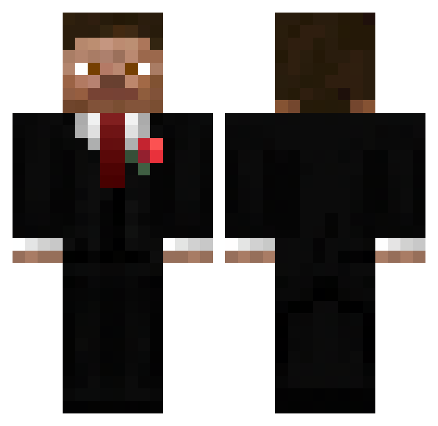 Pingu_2222 Minecraft skin, front and back view