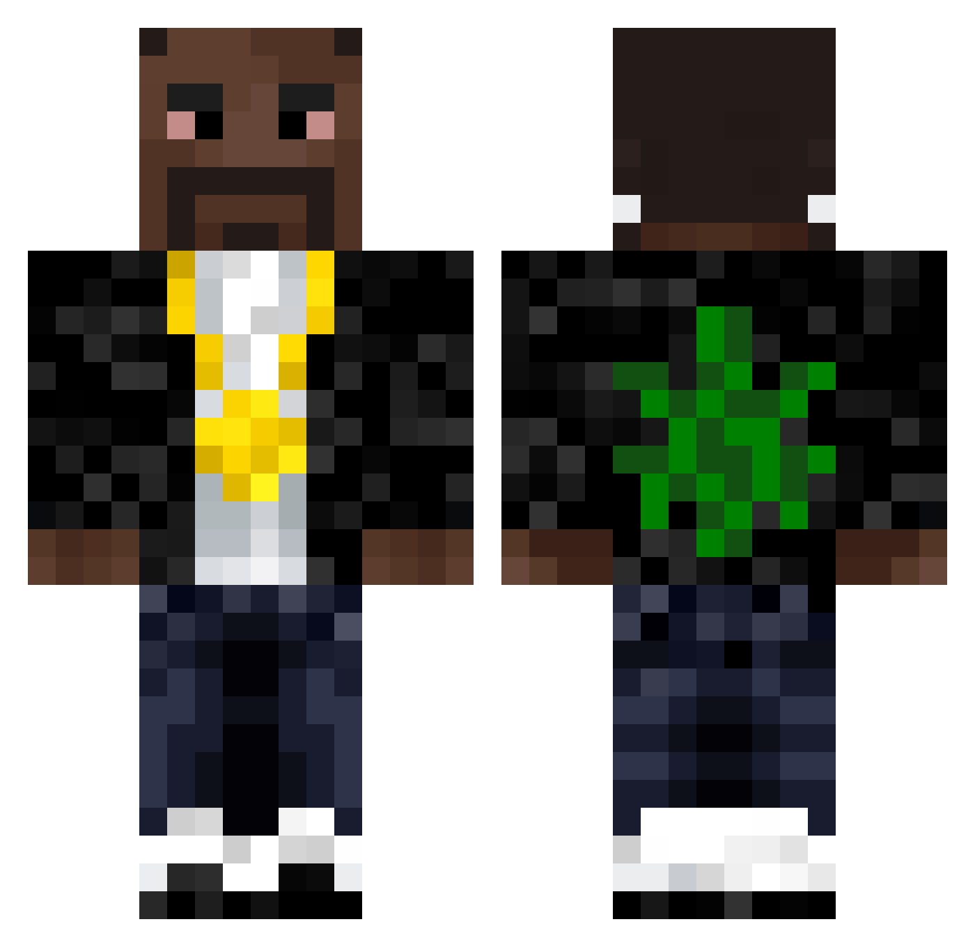 YouKnooowWho Minecraft skin, front and back view