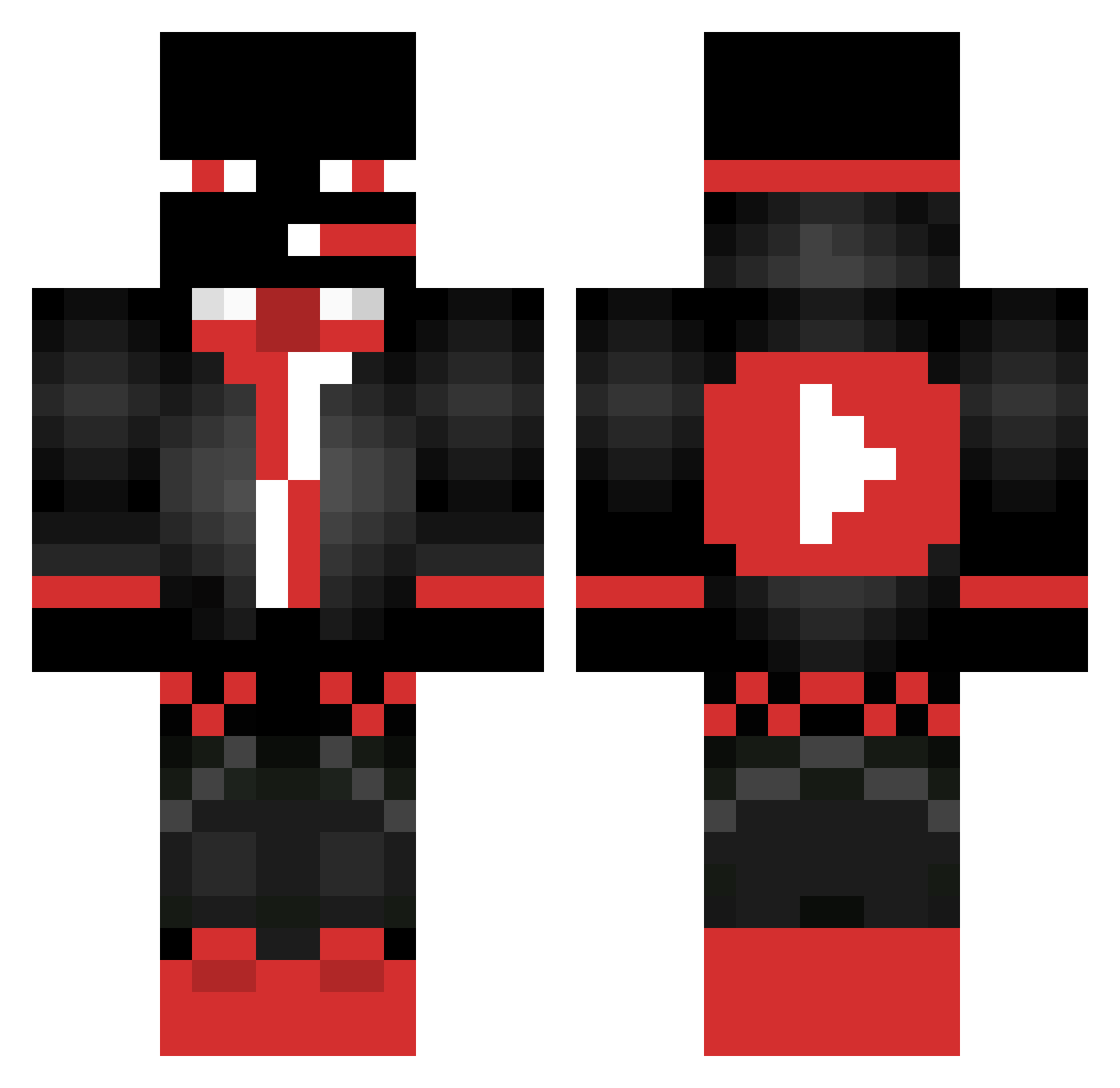 nxb1 Minecraft skin, front and back view