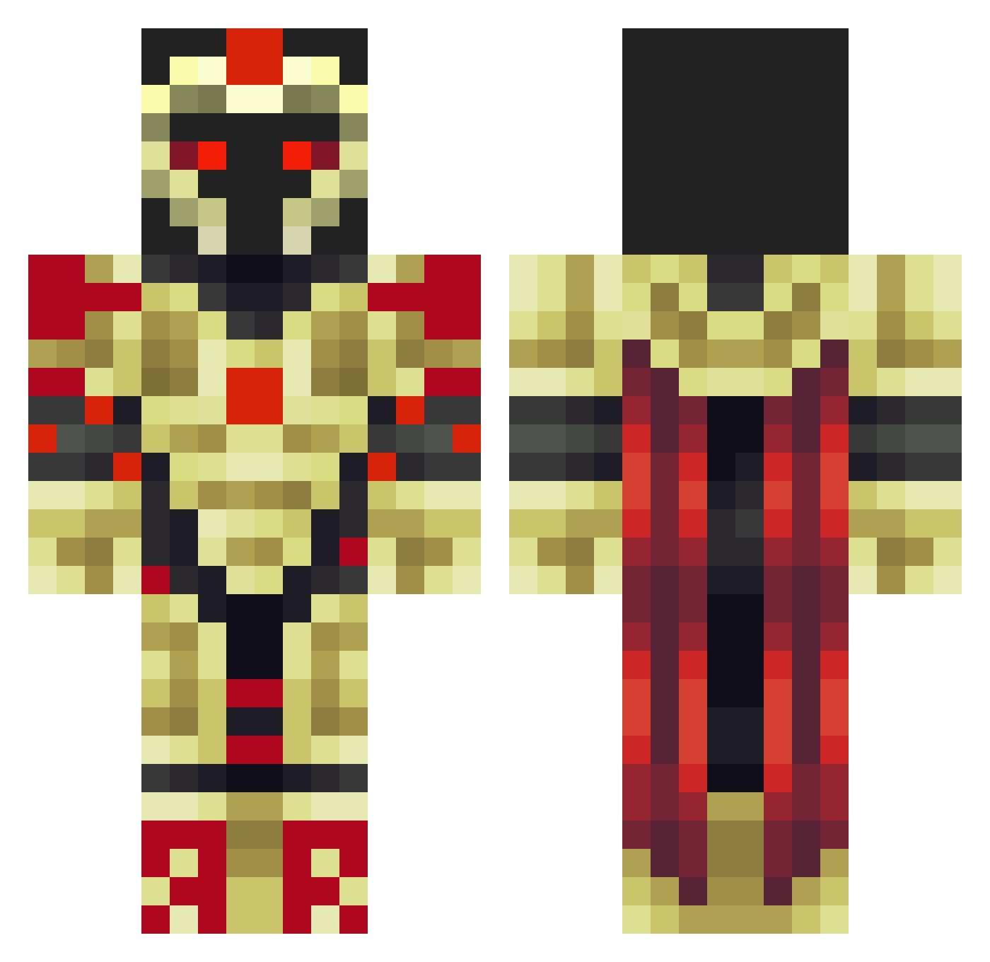 OZ177 Minecraft skin, front and back view