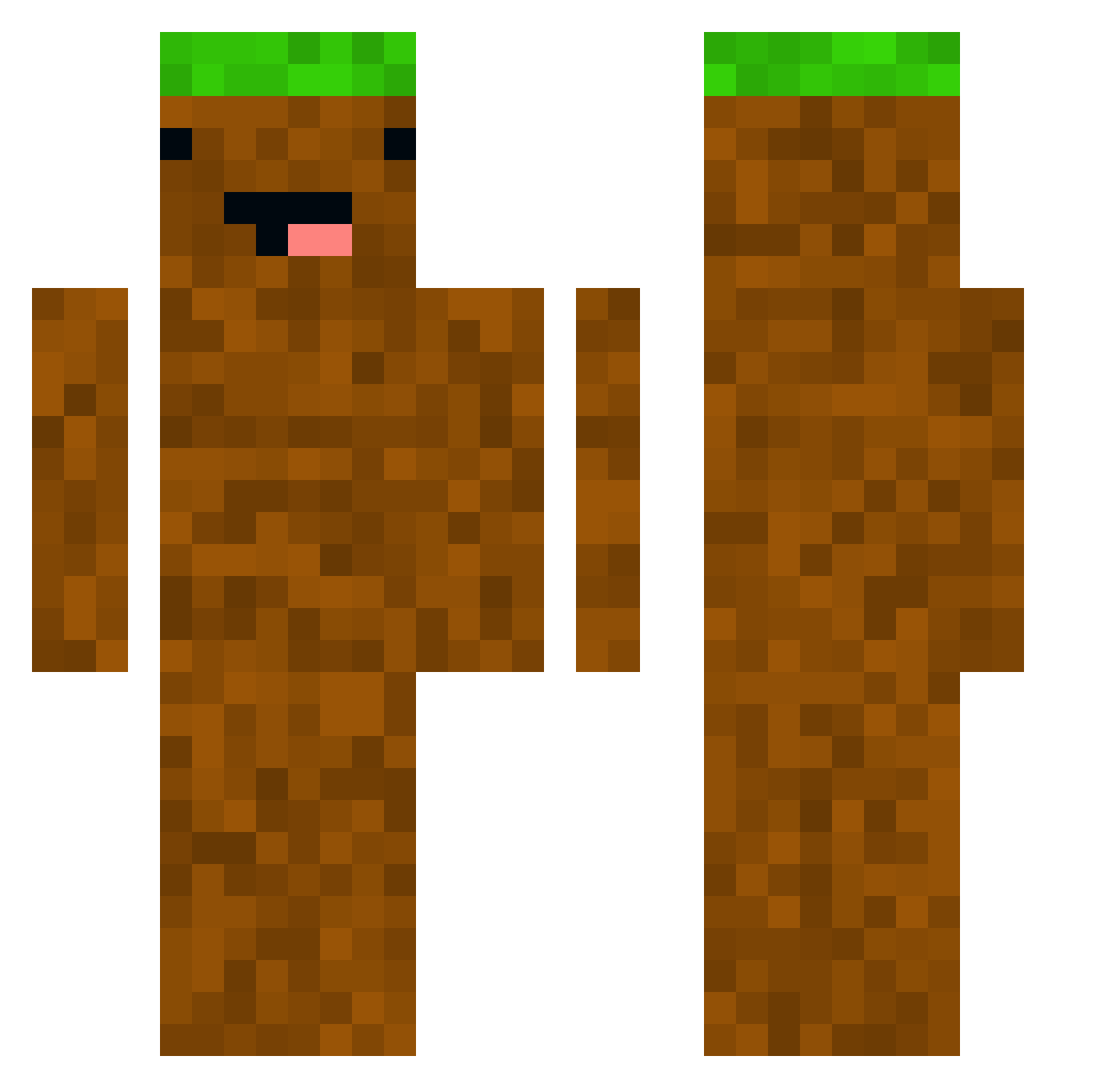 Holymoly43 Minecraft skin, front and back view