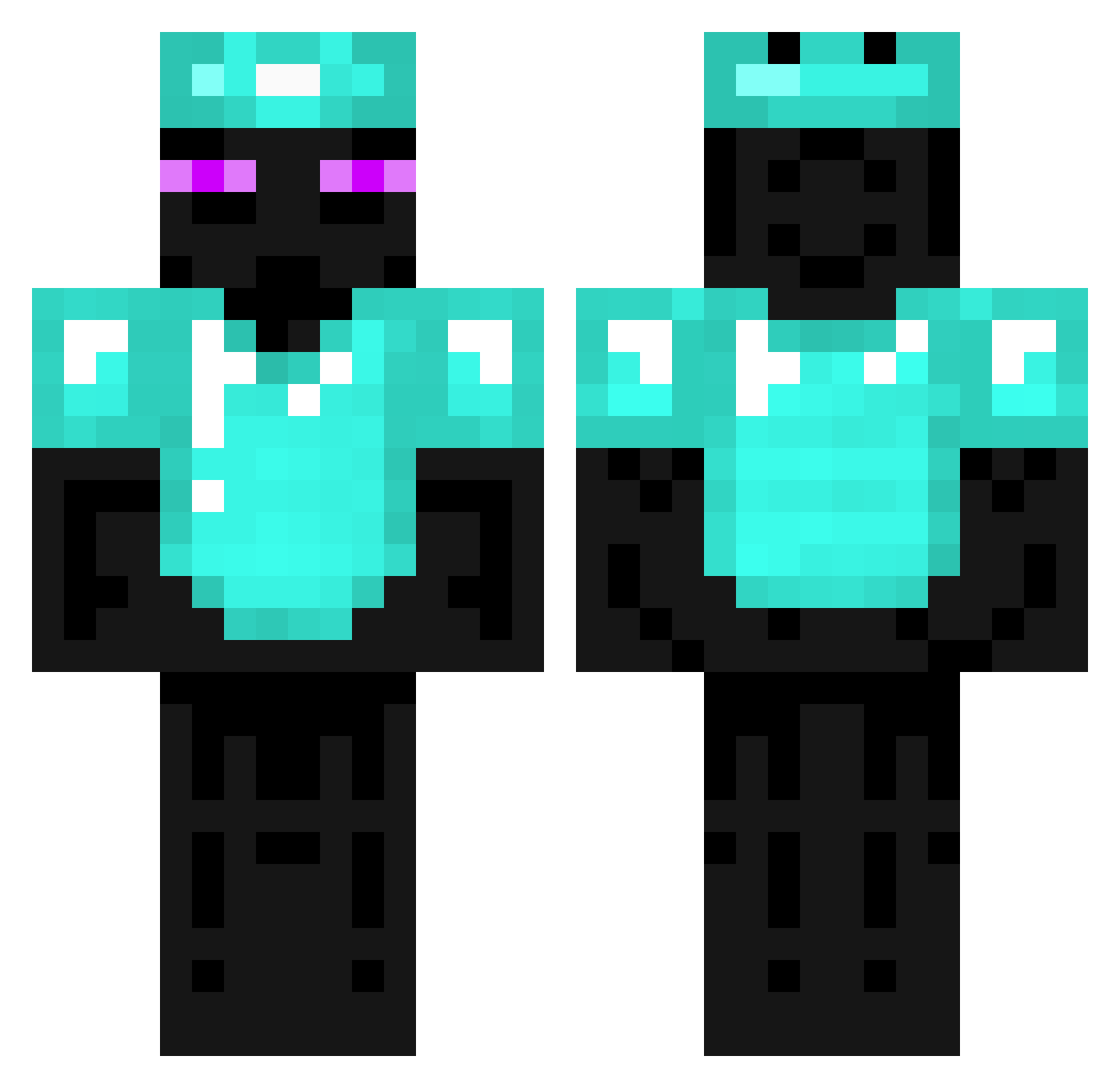 lebandit67 Minecraft skin, front and back view