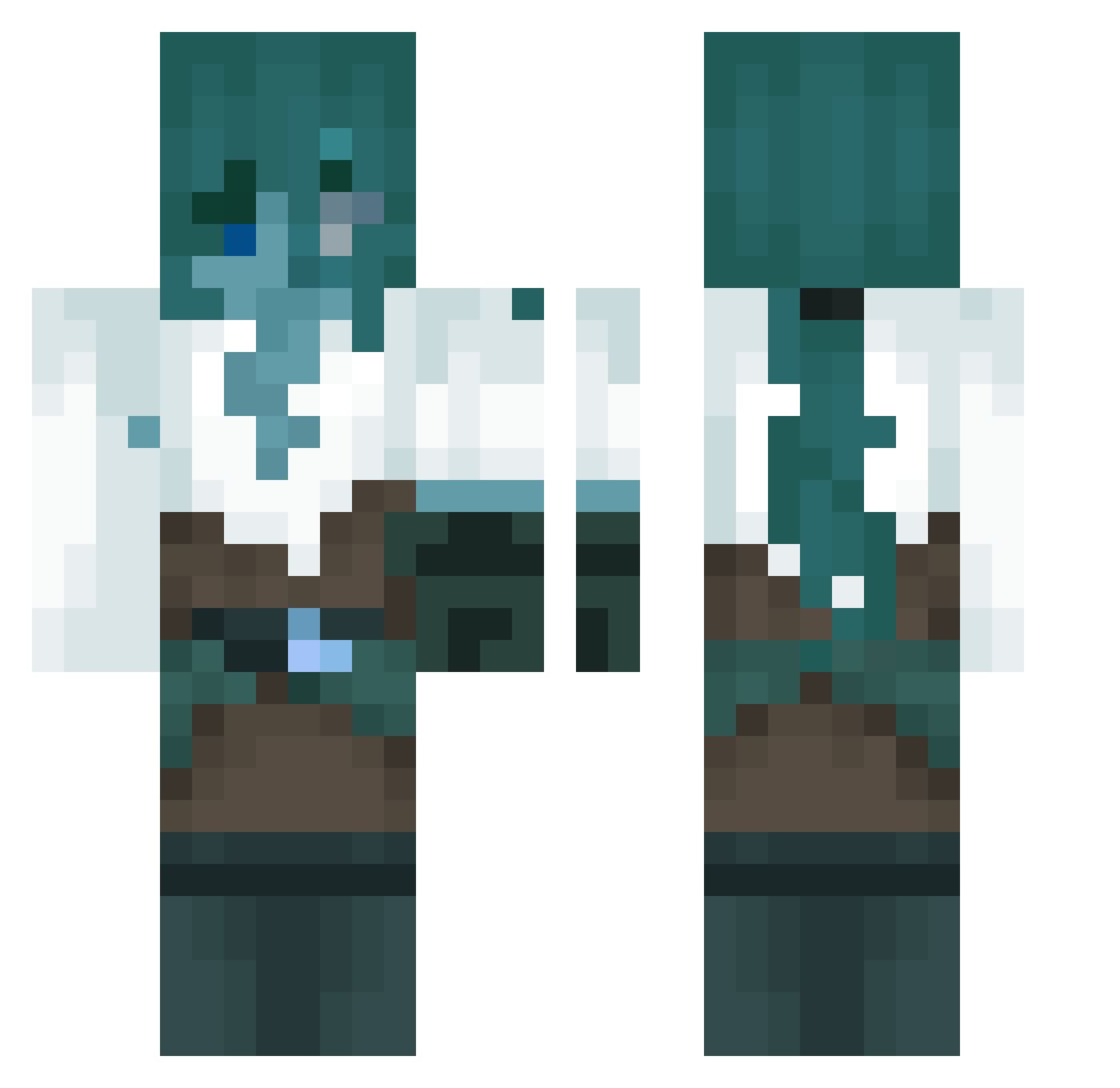 CryCapital1 Minecraft skin, front and back view
