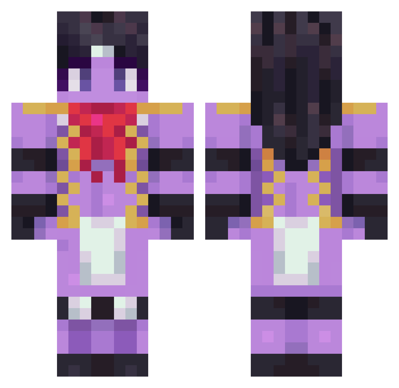 jpwn Minecraft skin, front and back view