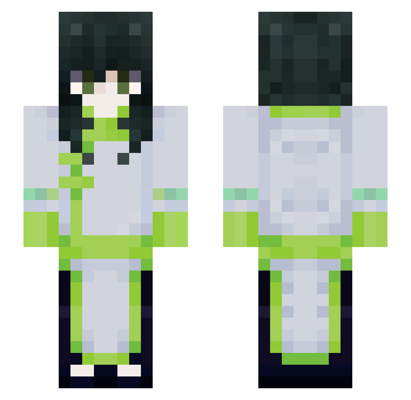 Azelith_ Minecraft skin, front and back view