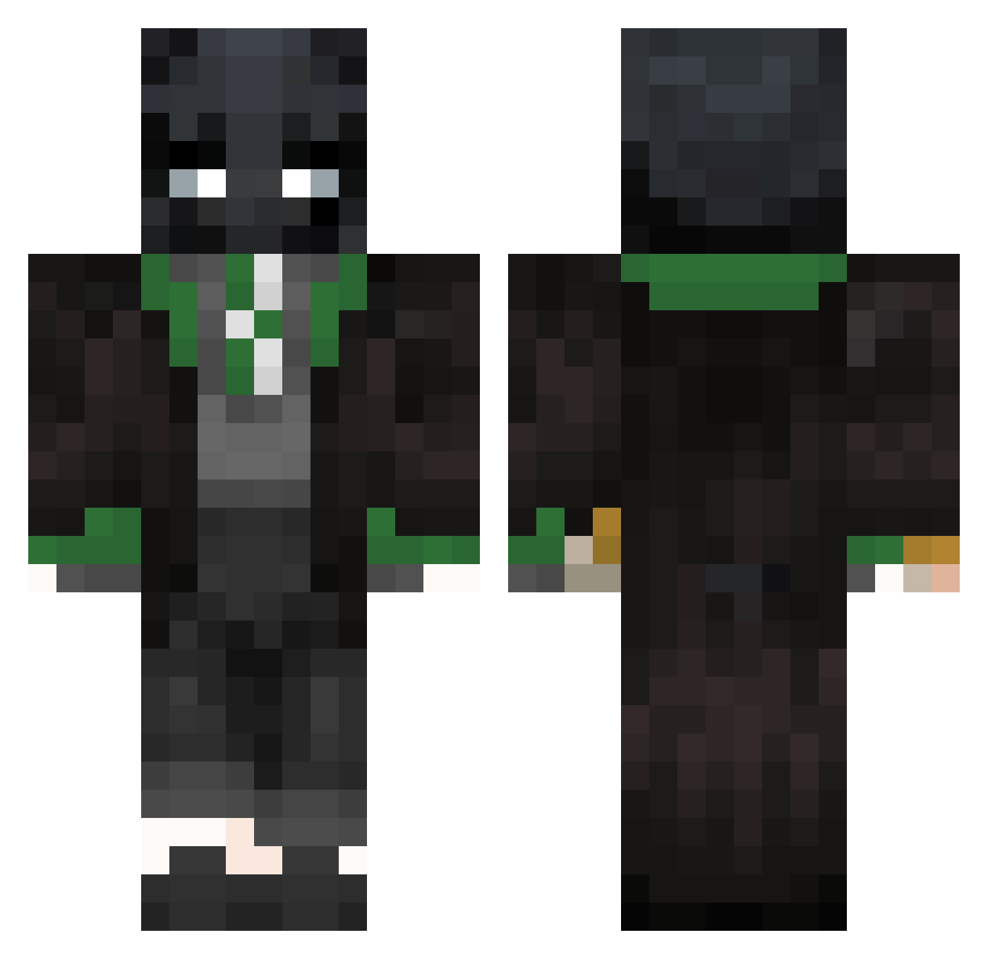 IterVoid Minecraft skin, front and back view