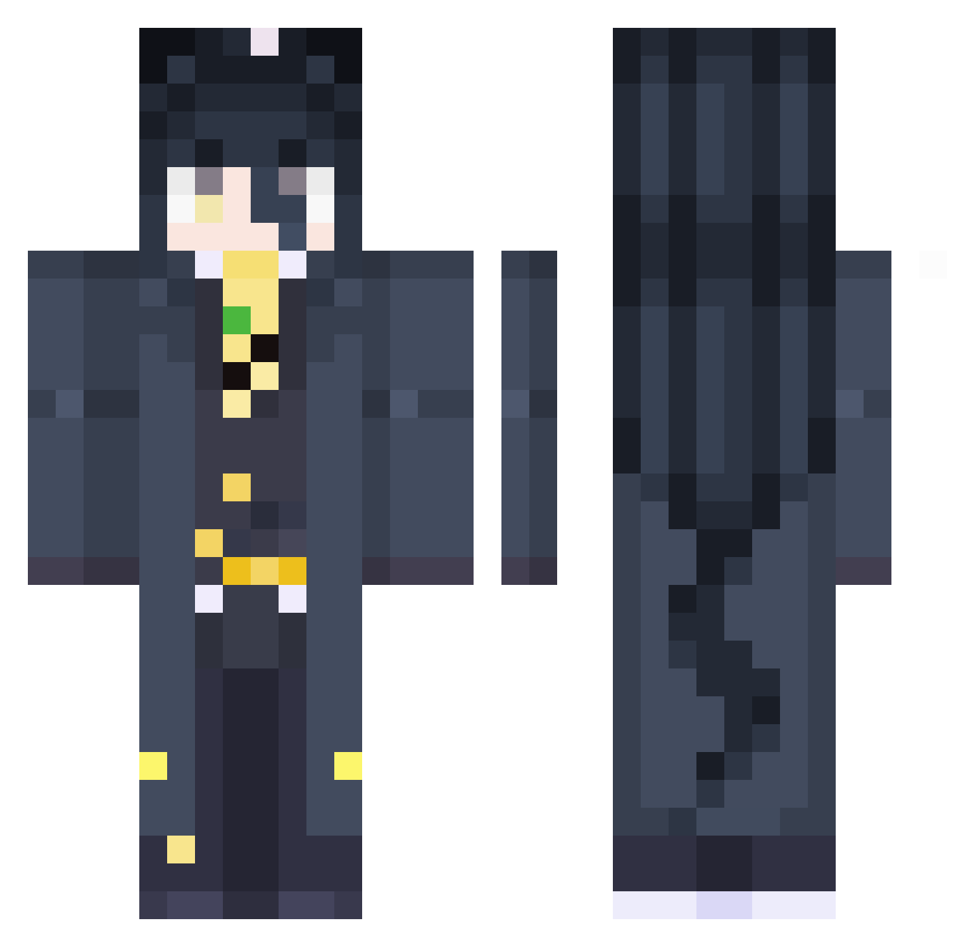 hentothetai69 Minecraft skin, front and back view