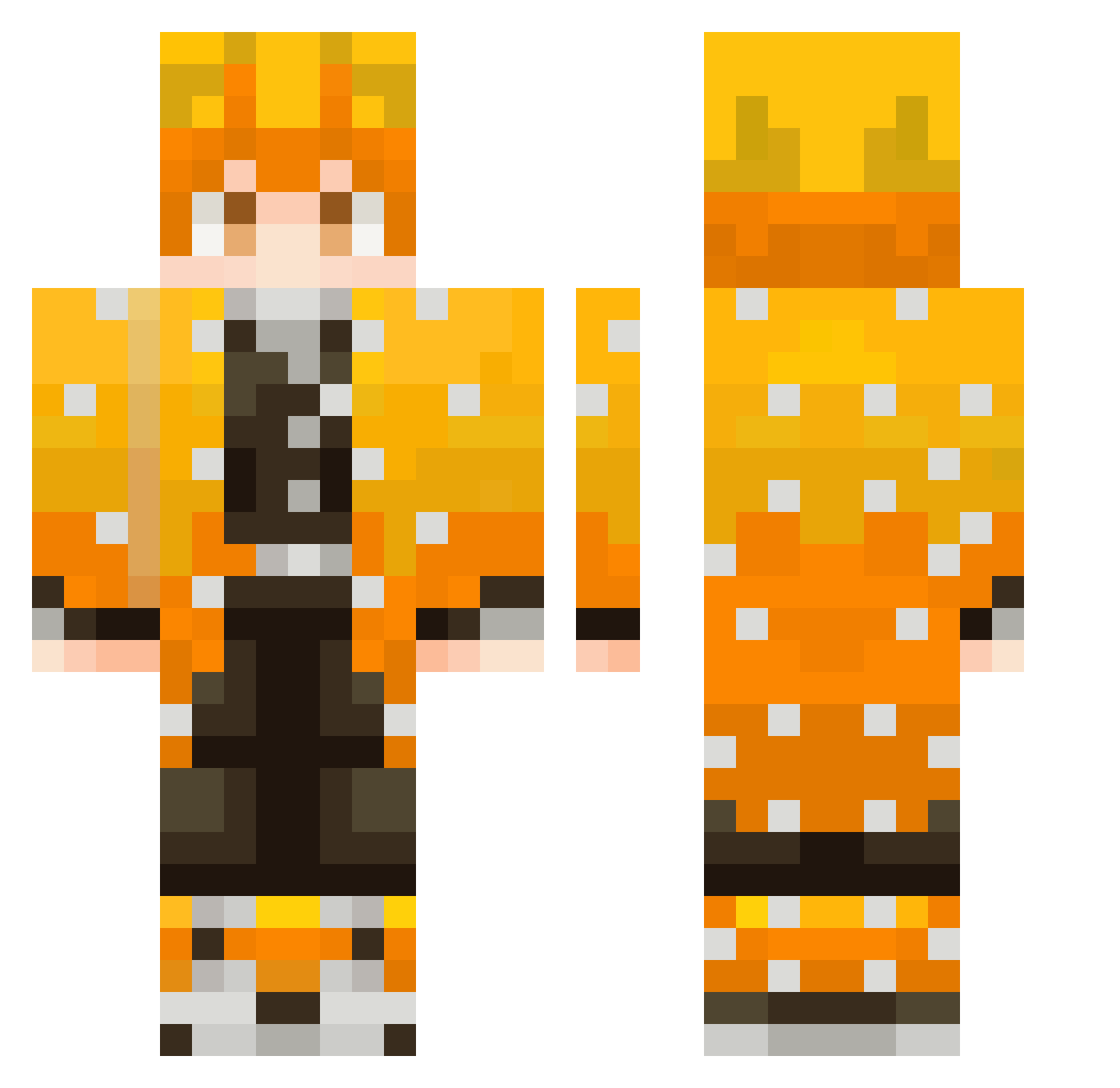 Rainer1235 Minecraft skin, front and back view