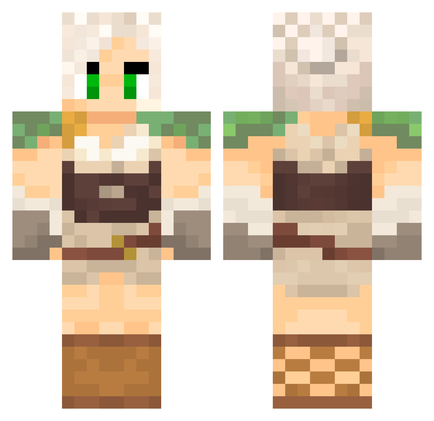Vongula Minecraft skin, front and back view