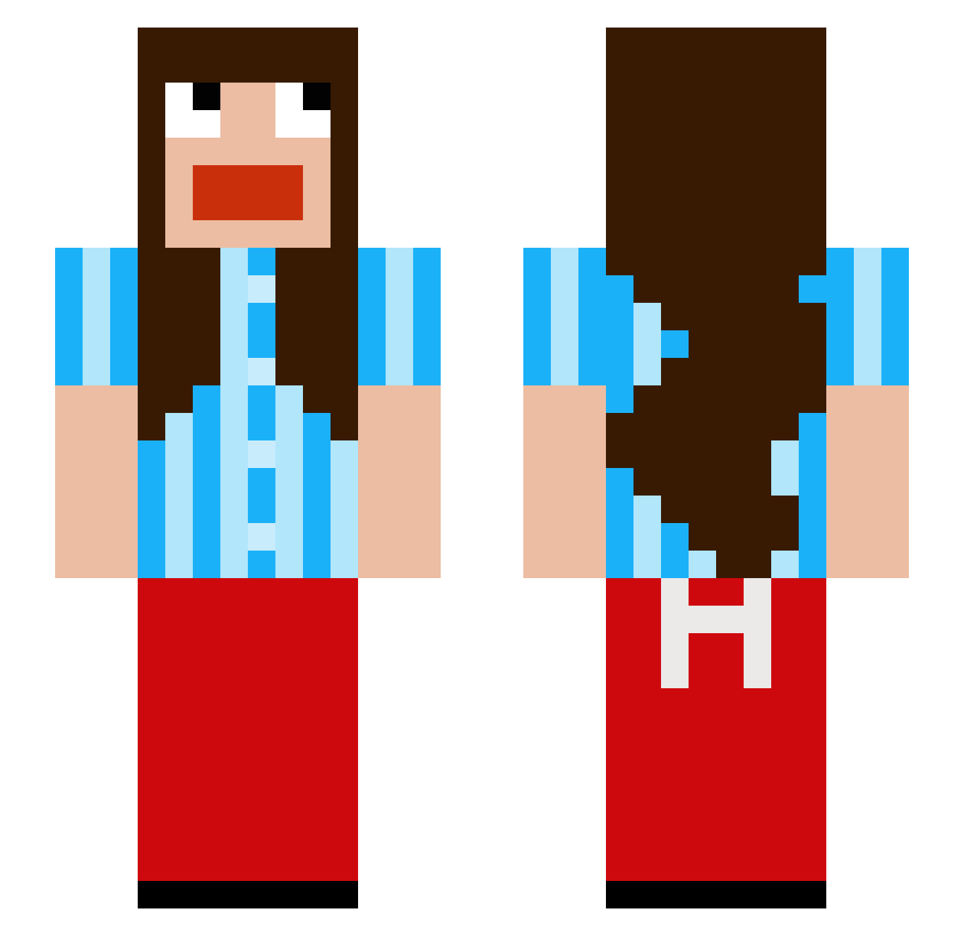 MuhannadGamerMC Minecraft skin, front and back view