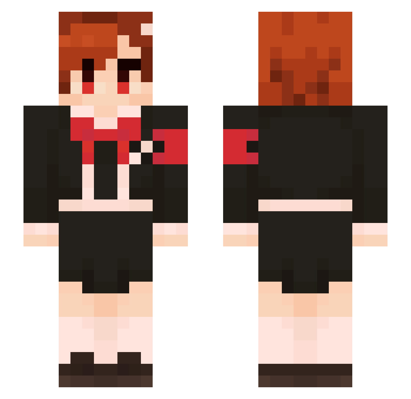 SPYPVP150 Minecraft skin, front and back view