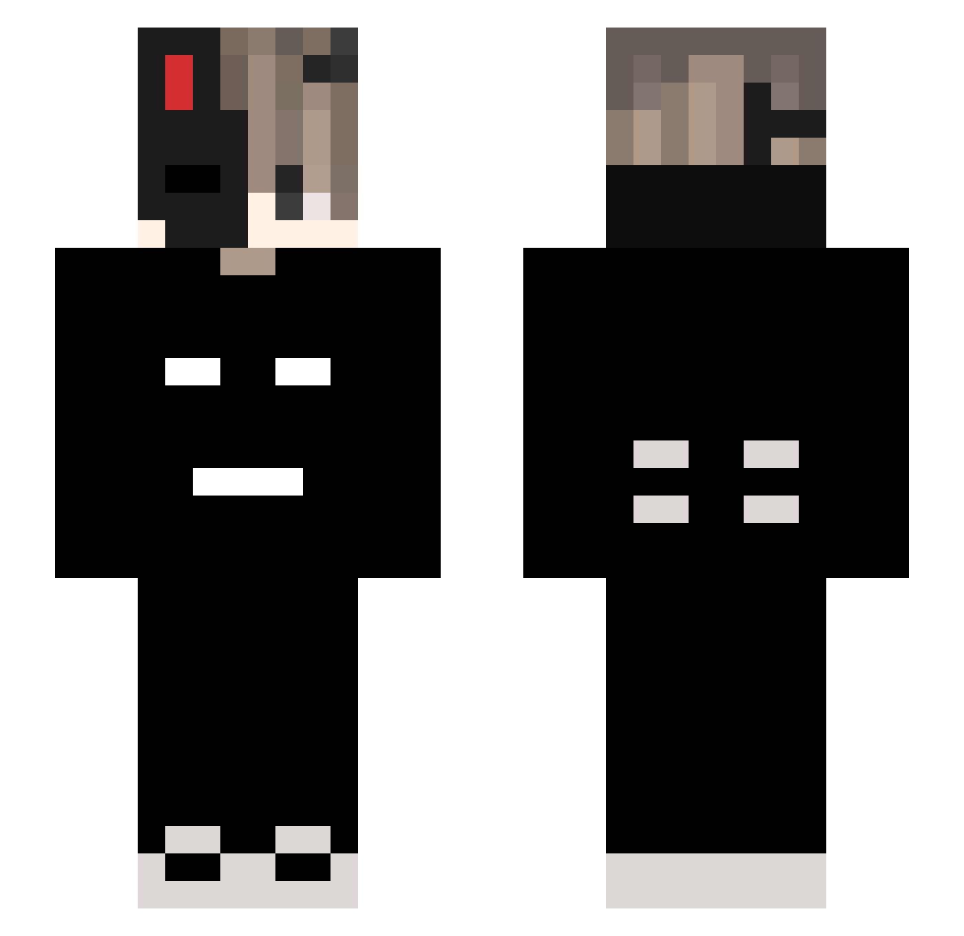 CWBWJuli Minecraft skin, front and back view