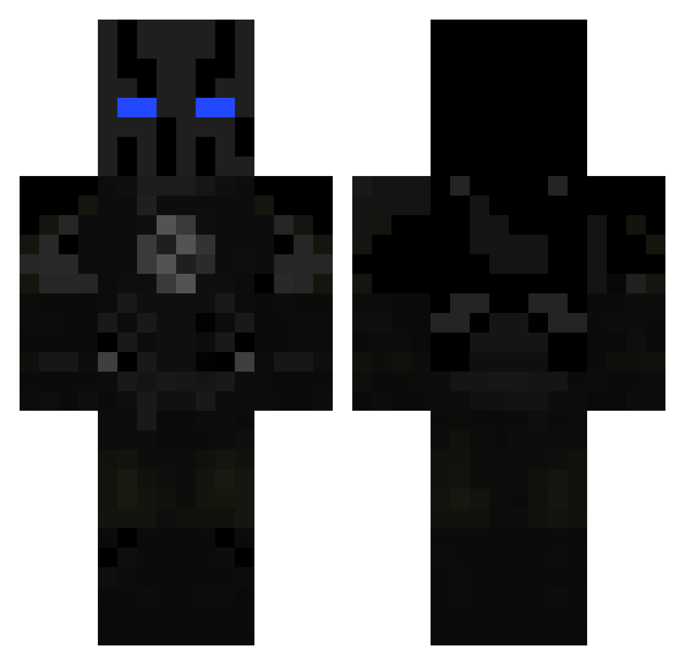 Lockless Minecraft skin, front and back view