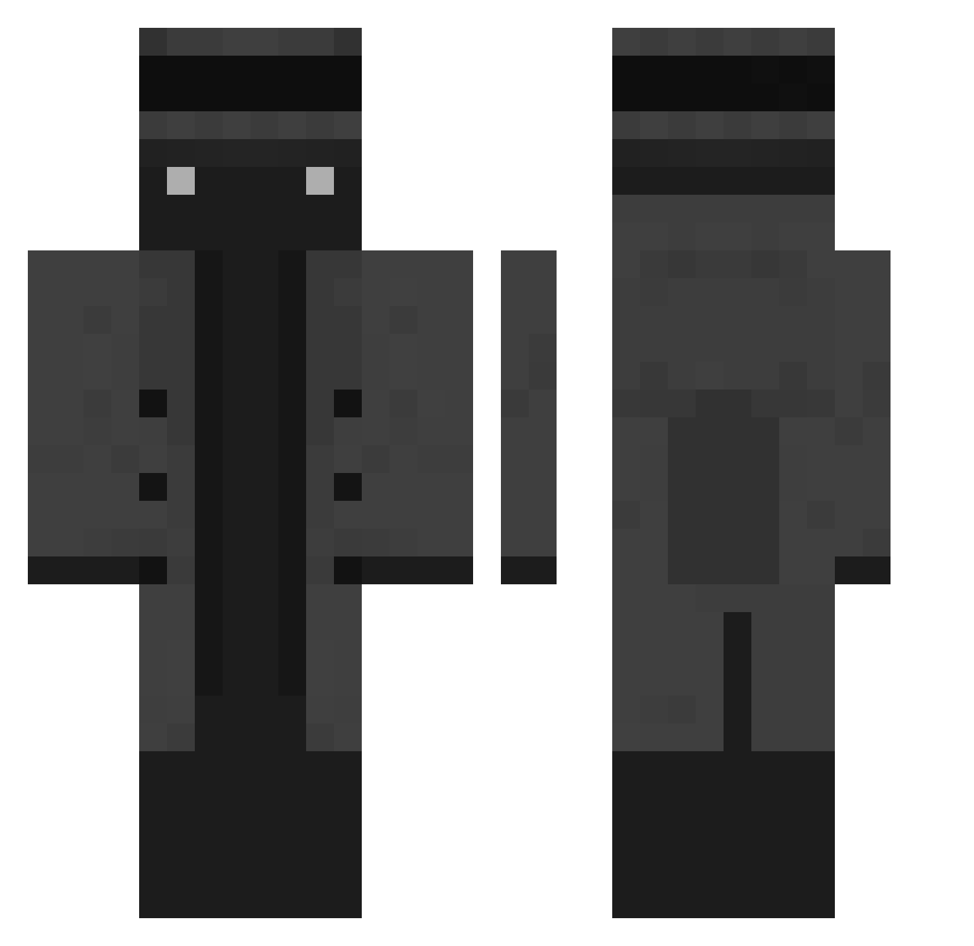 DidgJr Minecraft skin, front and back view
