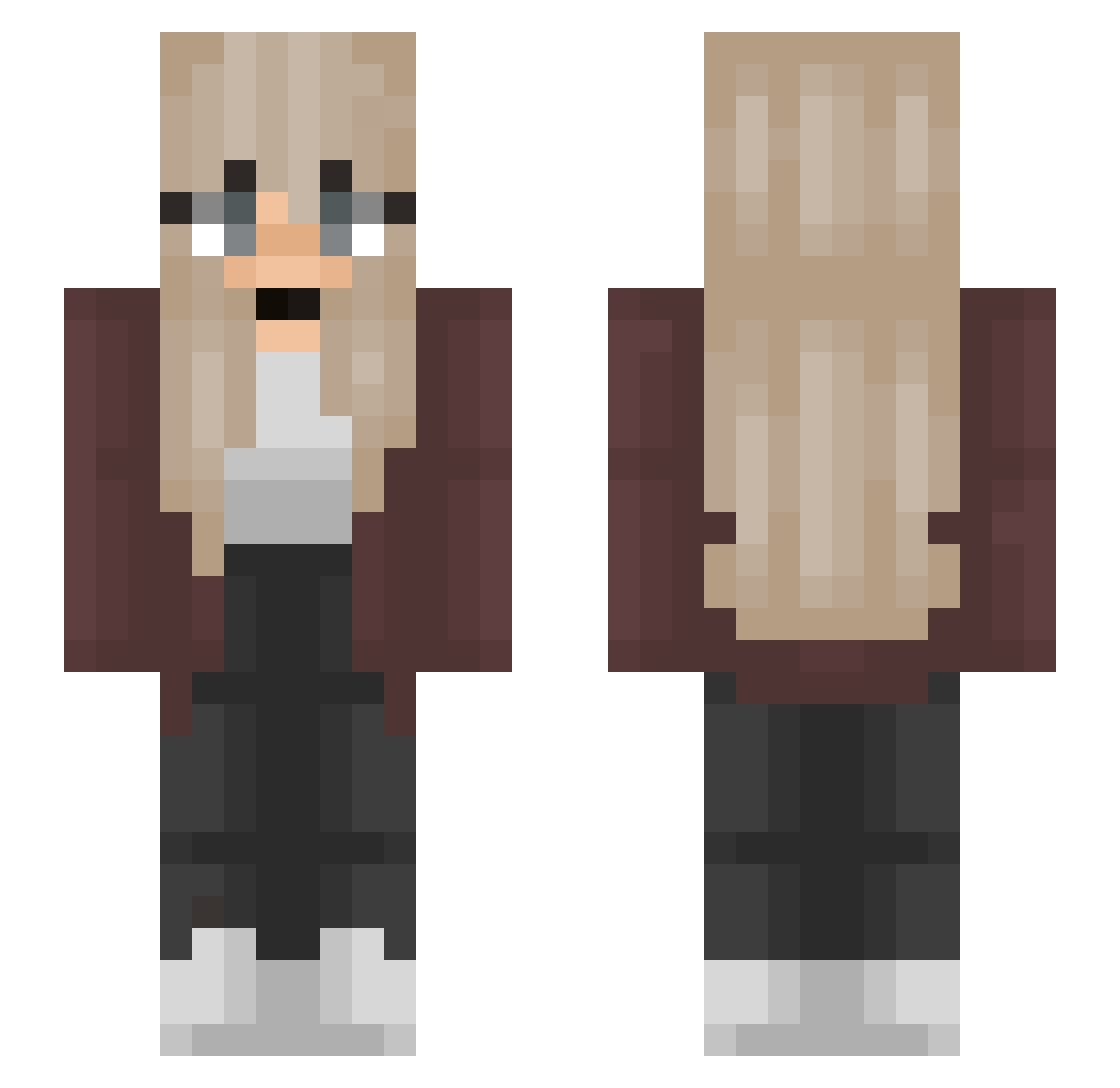 Kariraa Minecraft skin, front and back view