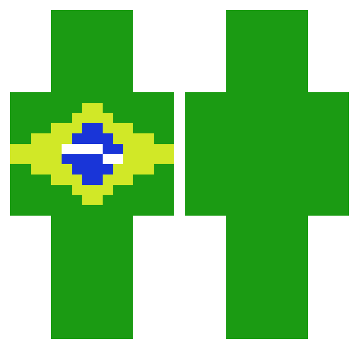 iconograph Minecraft skin, front and back view