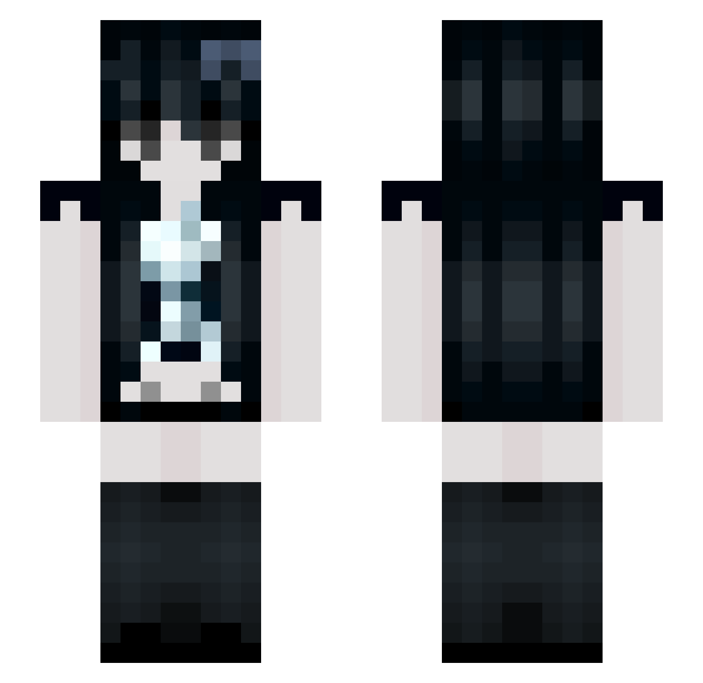sanrio Minecraft skin, front and back view