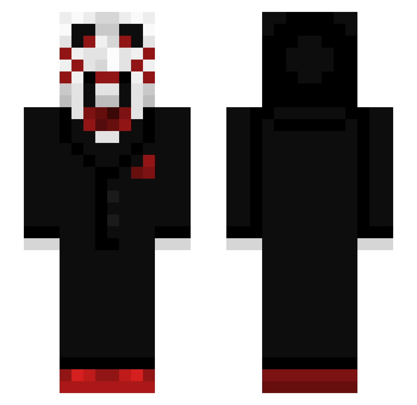 m1sh1e Minecraft skin, front and back view