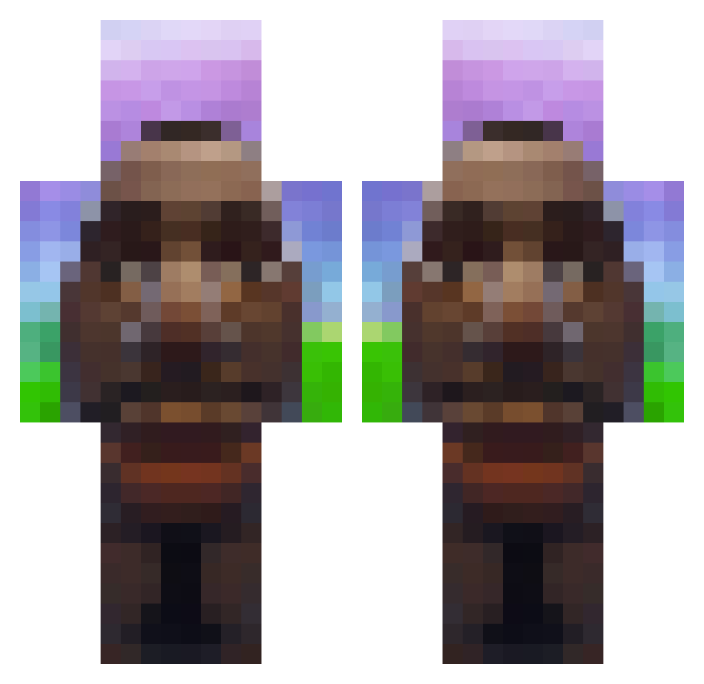 _xant Minecraft skin, front and back view