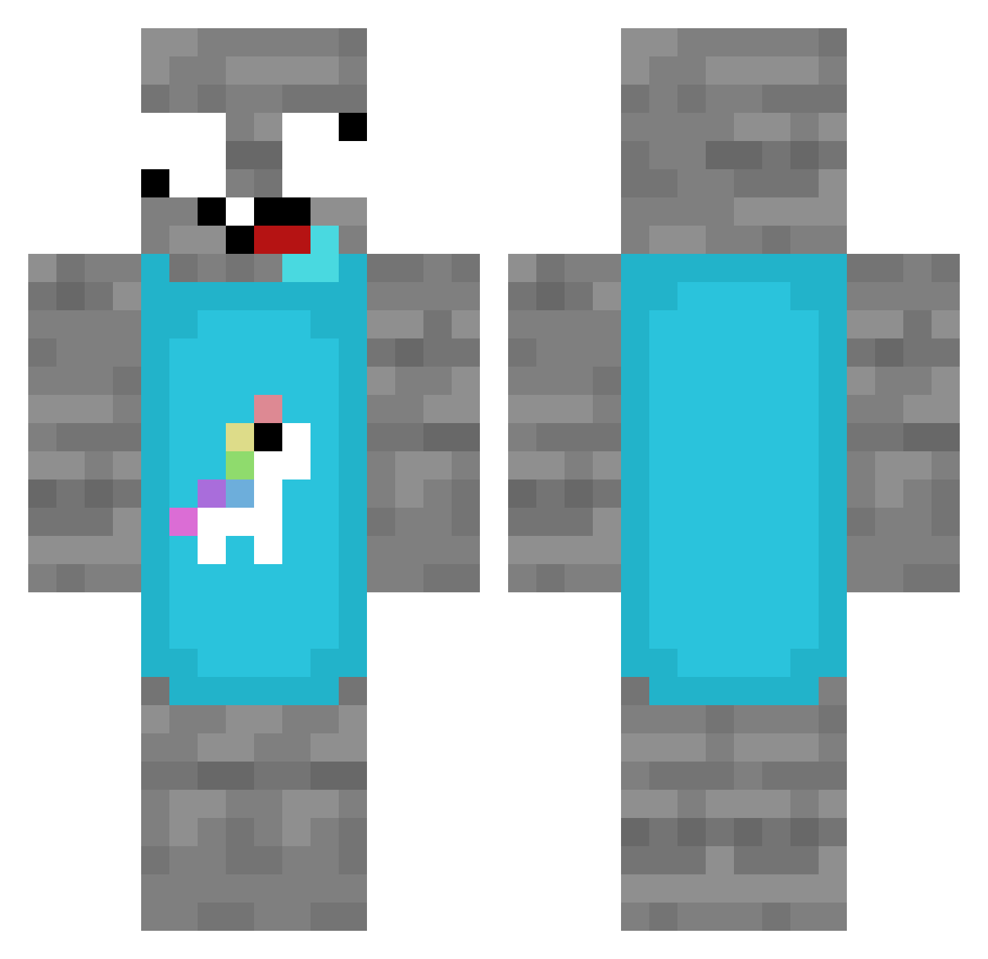 Ardidi15 Minecraft skin, front and back view