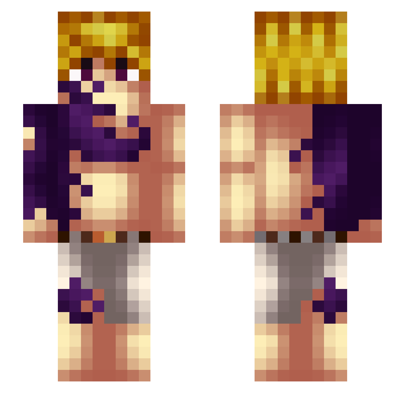 ImAleee57 Minecraft skin, front and back view