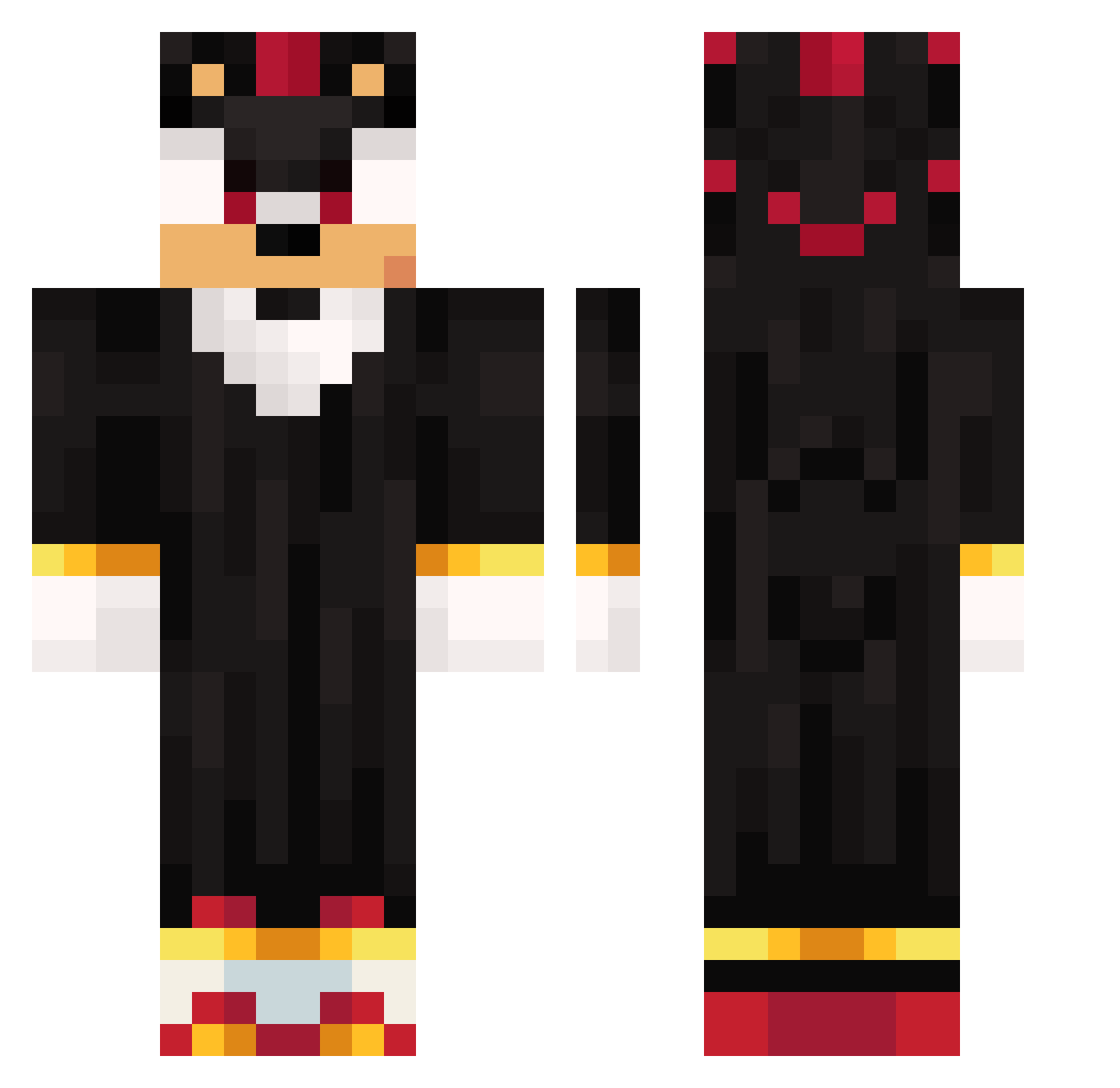 ExlipseBlade Minecraft skin, front and back view