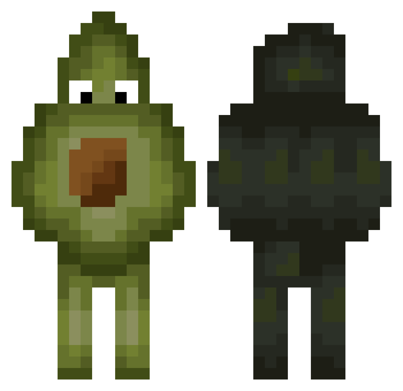 Meganbakes Minecraft skin, front and back view