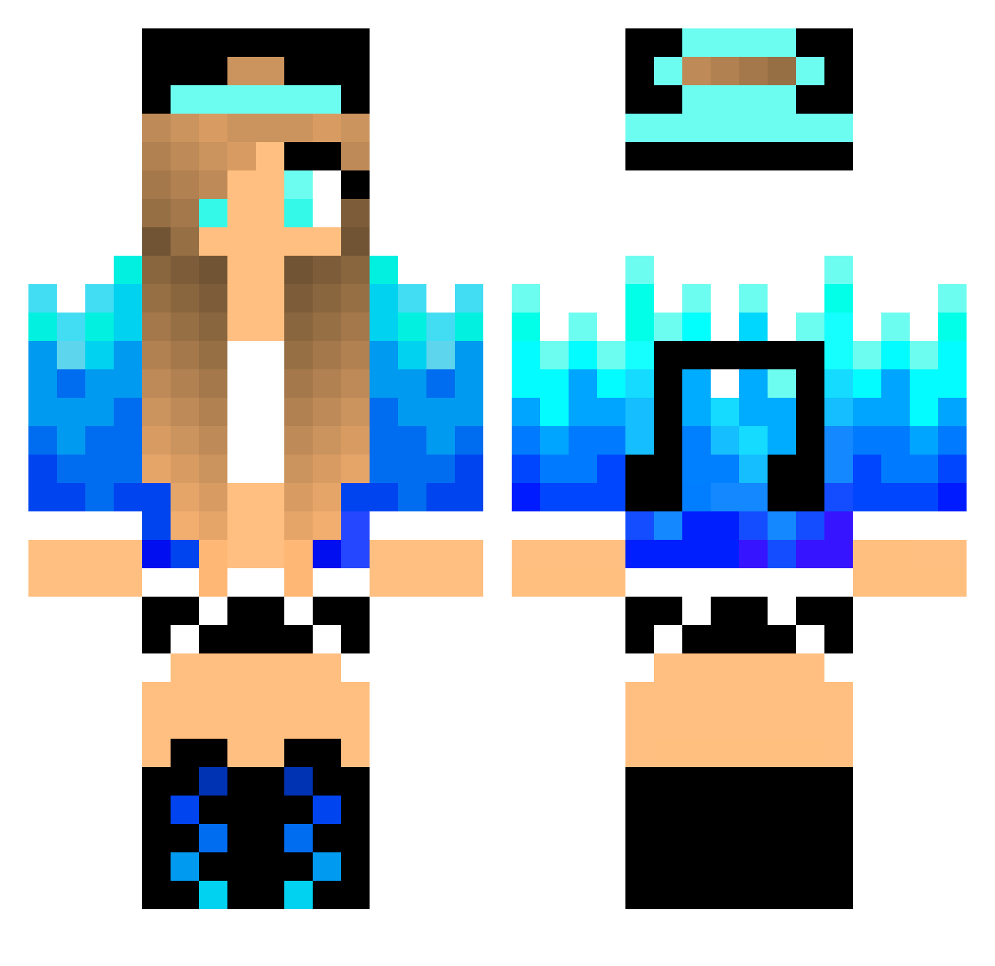 Fede_1012 Minecraft skin, front and back view