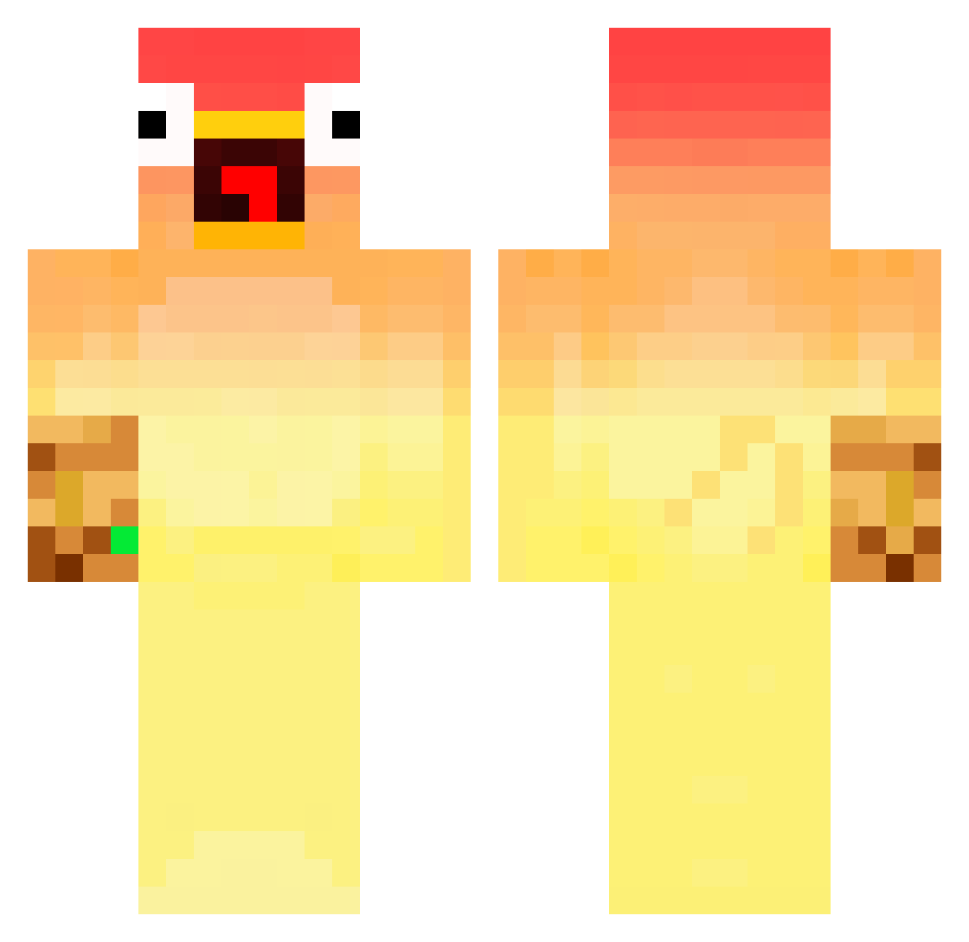chani829a Minecraft skin, front and back view