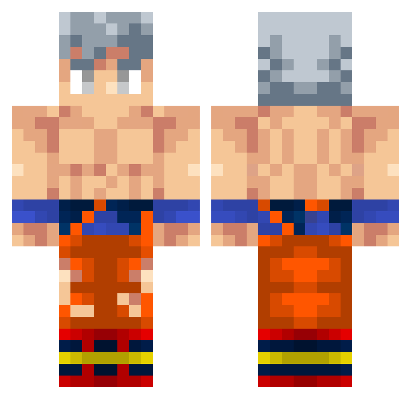 JamesPriest Minecraft skin, front and back view