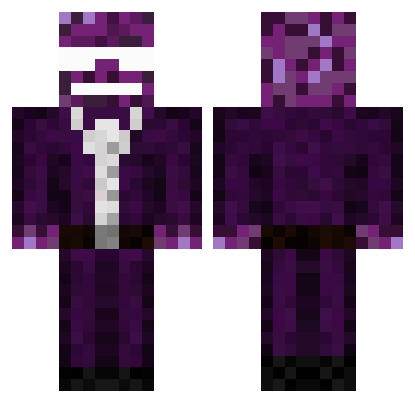 kingjack1110 Minecraft skin, front and back view