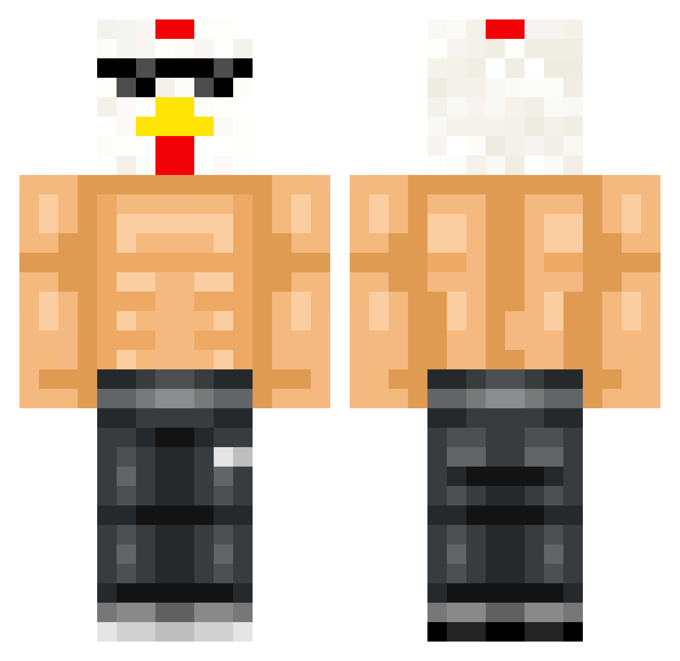 armor66 Minecraft skin, front and back view
