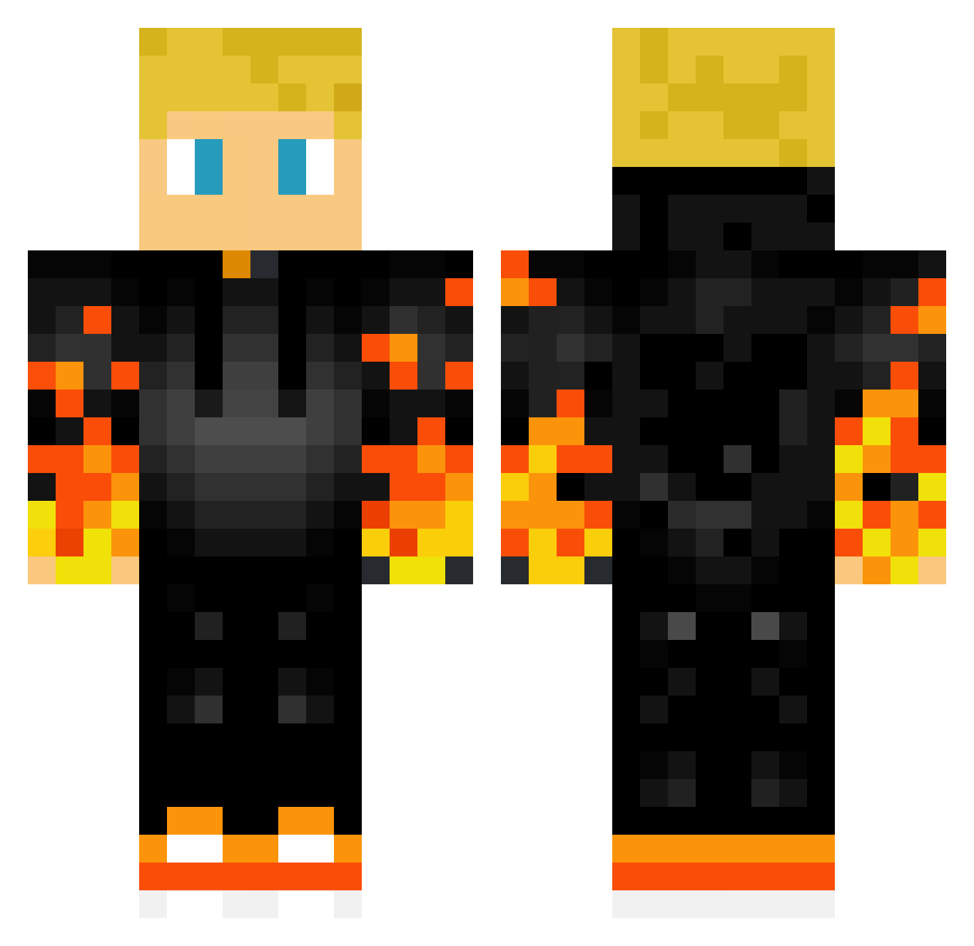 DAVIDDD1000 Minecraft skin, front and back view