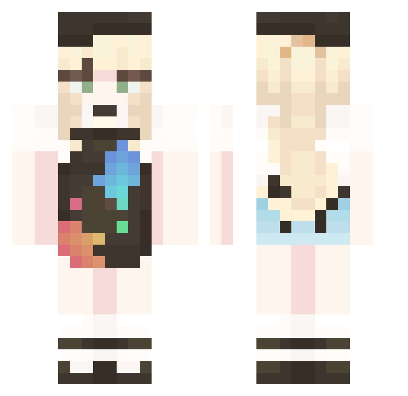 Pablok22 Minecraft skin, front and back view
